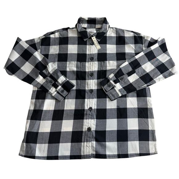 Madewell Black And White Plaid Button Down Long Sleeve Shirt size Small - Picture 1 of 4